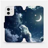 Flipové puzdro na mobil Apple iPhone 12 – V145P Nočná obloha s mesiacom - Kryt na mobil