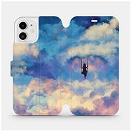 Flipové pouzdro na mobil Apple iPhone 12 - MR09S Dívka na houpačce v oblacích - Phone Cover