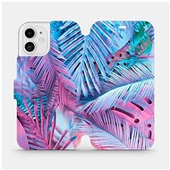Flip case for Apple iPhone 12 - MG10S Purple and blue leaves - Phone Cover