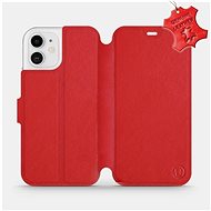 Flip mobile case Apple iPhone 12 - Red - leather - Red Leather - Phone Cover