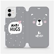 Flip mobile case Apple iPhone 12 - MH06P Be brave - more hugs - Phone Cover