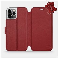 Flip Mobile Case Apple iPhone 12 Pro - Dark Red - Leather - Dark Red Leather - Phone Cover