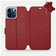 Flip Mobile Case Apple iPhone 12 Pro Max - Dark Red - Leather - Dark Red Leather - Phone Cover