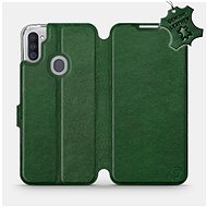 Flip case for Samsung Galaxy M11 - Green - leather - Green Leather - Phone Cover