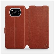 Flip case for Xiaomi POCO X3 NFC in Brown&Gray with grey interior - Phone Cover