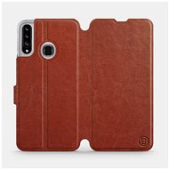 Flip case for Samsung Galaxy A20S in Brown&Gray with grey interior - Phone Cover