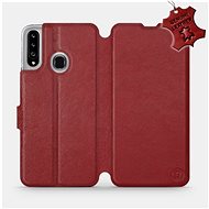 Flip mobile phone case Samsung Galaxy A20S - Dark Red - Dark Red Leather - Phone Cover
