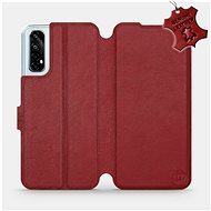 Flip case for Realme 7 - Dark Red - Leather - Dark Red Leather - Phone Cover
