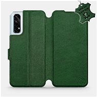 Flip mobile phone case Realme 7 - Green - leather - Green Leather - Phone Cover
