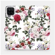 Flip case for Samsung Galaxy A12 - MD01S Rose on white - Phone Cover