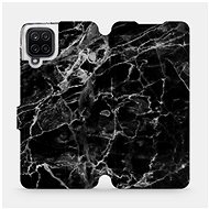 Flip case for Samsung Galaxy A12 - V056P Black Marble - Phone Cover