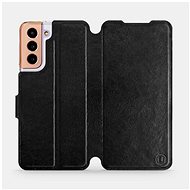 Flip case for Samsung Galaxy S21 5G in Black&Gray with grey interior - Phone Cover