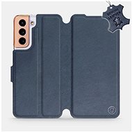 Flip case for Samsung Galaxy S21 5G - Blue - leather - Blue Leather - Phone Cover