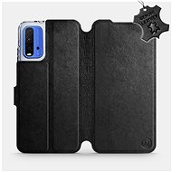 Flip case for Xiaomi Redmi 9T - Black - Leather - Black Leather - Phone Cover