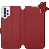 Leather flip case Samsung Galaxy A32 5G - Dark Red - Dark Red Leather - Phone Cover