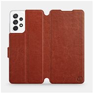 Flip case for Samsung Galaxy A72 in Brown&Gray with grey interior - Phone Cover