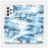 Flip mobile phone case Samsung Galaxy A72 - M058S Light blue horizontal feathers - Phone Cover