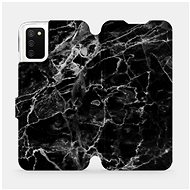 Flip case for Samsung Galaxy A02s - V056P Black Marble - Phone Cover