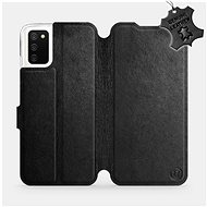 Leather flip case Samsung Galaxy A02s - Black - Black Leather - Phone Cover