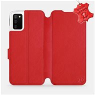 Leather flip case Samsung Galaxy A02s - Red - Red Leather - Phone Cover