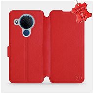 Leather flip case Nokia 5.4 - Red - Red Leather - Phone Cover