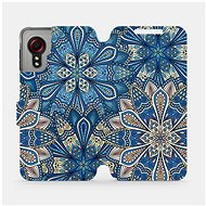 Flip mobile phone case Samsung Galaxy Xcover 5 - V108P Blue mandala flowers - Phone Cover