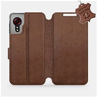 Leather flip case Samsung Galaxy Xcover 5 - Brown - Brown Leather - Phone Cover
