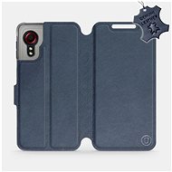 Leather flip case Samsung Galaxy Xcover 5 - Blue - Blue Leather - Phone Cover
