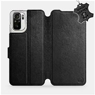 Leather flip case Xiaomi Redmi Note 10 - Black - Black Leather - Phone Cover
