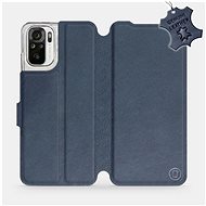 Leather flip case Xiaomi Redmi Note 10 - Blue - Blue Leather - Phone Cover