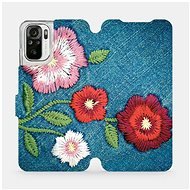 Flip case for Xiaomi Redmi Note 10S - MD05P Denim flowers - Phone Cover