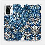 Flip case for Xiaomi Redmi Note 10S - V108P Blue mandala flowers - Phone Cover