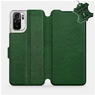 Leather flip case Xiaomi Redmi Note 10S - Green - Green Leather - Phone Cover