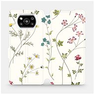 Flip mobile phone case Xiaomi Poco X3 Pro - MD03S Thin plants with flowers - Phone Cover