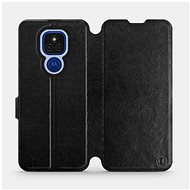Flip case for Motorola Moto E7 Plus in Black&Gray with grey interior - Phone Cover