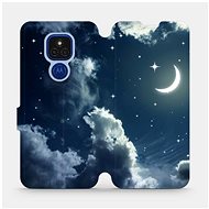 Flip mobile phone case Motorola Moto E7 Plus - V145P Night sky with moon - Phone Cover