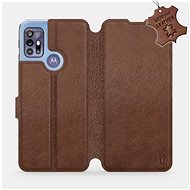 Leather flip case for Motorola Moto G30 - Brown Leather - Phone Cover