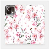 Flip case for Xiaomi Mi 11 Lite LTE / 5G - M124S Pink flowers - Phone Cover