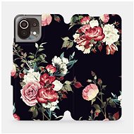 Flip case for Xiaomi Mi 11 Lite LTE / 5G - VD11P Rose on black - Phone Cover