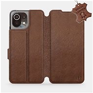 Leather flip case for Xiaomi Mi 11 Lite LTE / 5G - Brown Leather - Phone Cover