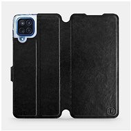 Flip case for Samsung Galaxy M12 in Black&Gray with grey interior - Phone Cover