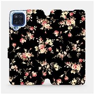 Flip case for Samsung Galaxy M12 - VD02S Flowers on black - Phone Cover