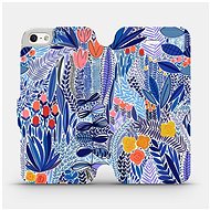 Flip case for Apple iPhone SE / iPhone 5 / iPhone 5S - MP03P Blue flower - Phone Cover