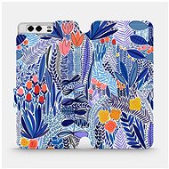 Flip case for mobile Huawei P10 - MP03P Blue flower - Phone Cover