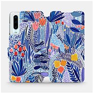 Flip case for mobile Huawei P30 - MP03P Blue flower - Phone Cover
