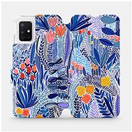 Flip case for Samsung Galaxy A51 - MP03P Blue flower - Phone Cover