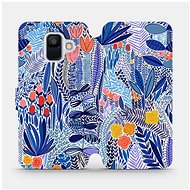 Flip mobile phone case Samsung Galaxy A6 2018 - MP03P Blue flower - Phone Cover