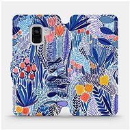 Flip case for Samsung Galaxy A8 2018 - MP03P Blue flower - Phone Cover
