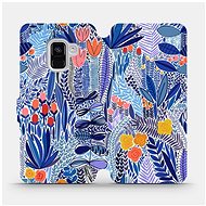 Flip case for Samsung Galaxy A8 2018 - MP03P Blue flower - Phone Cover