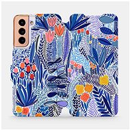 Flip case for Samsung Galaxy S21 - MP03P Blue flower - Phone Cover